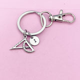 Protractor Triangle Ruler Keychain, Bracelet Necklace in Option, Engineer Architect Gifts, BN767