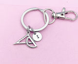 Protractor Triangle Ruler Keychain, Bracelet Necklace in Option, Engineer Architect Gifts, BN767