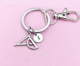 Protractor Triangle Ruler Keychain, Bracelet Necklace in Option, Engineer Architect Gifts, BN767