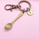Bronze Kitchen Utensil Spoon Charm Keychain, Personalized Keychain, N2663