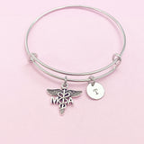 Medical Assistant Bracelet, MA Charm, Medical Assistant Jewelry Gift, N2125