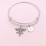 Medical Assistant Bracelet, MA Charm, Medical Assistant Jewelry Gift, N4592