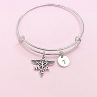 Medical Assistant Bracelet, MA Charm, Medical Assistant Jewelry Gift, N4592