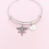 Medical Assistant Bracelet, MA Charm, Medical Assistant Jewelry Gift, N4592