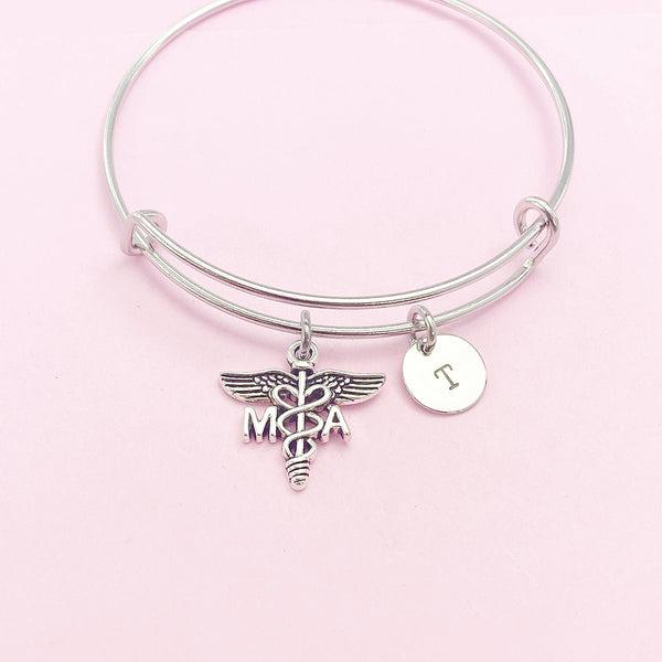 Medical Assistant Bracelet, MA Charm, Medical Assistant Jewelry Gift, N4592
