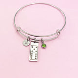 Domino Bracelet, Domino Tile Charm, Domino Playing Club Gift, Domino Game Charm, AD077
