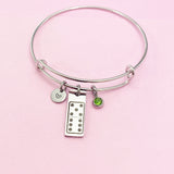 Domino Bracelet, Domino Tile Charm, Domino Playing Club Gift, Domino Game Charm, AD077
