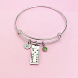 Domino Bracelet, Domino Tile Charm, Domino Playing Club Gift, Domino Game Charm, AD077