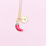 Red Chili Pepper Necklace Red Hot Chili Pepper Spicy Jewelry Gift, N4830