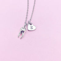 Silver Tooth Charm Necklace, Dental Hygiene Gift Dentist Gift, BN1326