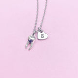 Silver Tooth Charm Necklace, Dental Hygiene Gift Dentist Gift, BN1326