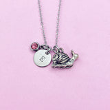 Silver Snail Charm Necklace Naturalist Gifts Ideas Personalized Customized Jewelry, AN2098