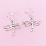 Silver Dragonfly Earrings Birthday Gift, N5583