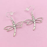 Silver Dragonfly Earrings Birthday Gift, N5583