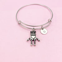 Silver Robot Charm Bracelet, AN5176