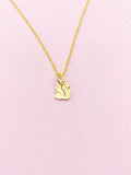 Tiny Gold Squirrel Necklace,