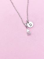 Tiny Fork Necklace in Gold or Silver, AN3042