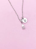 Tiny Fork Necklace in Gold or Silver, AN3042