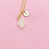 Natural Quartz Nugget Necklace in Gold, Silver, Rose Gold or Black in Option, AN3042