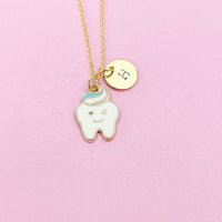 Cute Tooth Molar Necklace in Gold or Silver, N5590