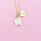 Cute Tooth Molar Necklace in Gold or Silver, N5590