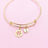 Gold Snowflake Charm Bracelet, N2184