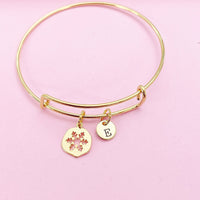 Gold Snowflake Charm Bracelet, N2184