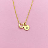 Cute Tiny Horseshoe Necklace in Gold, AN2617