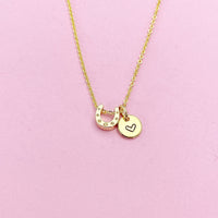 Cute Tiny Horseshoe Necklace in Gold, AN2617