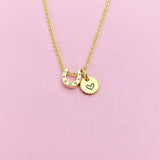 Cute Tiny Horseshoe Necklace in Gold, AN2617