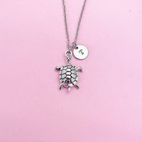 Tortoise Charm Necklace, Turtle Charm, Animal Charm, Pet Gift, Turtle Lover Gift, Personalized Necklace, N1248C