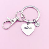 Nina Keychain, Stainless Steel Nina Gift, Personalized Gift, N4730