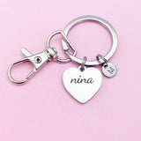 Nina Keychain, Stainless Steel Nina Gift, Personalized Gift, N4730