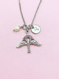 Holy Spirit Dove Necklace, Personalized Christian Charm, Silver Tone