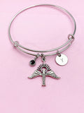 Holy Spirit Dove Charm Bracelet in Silver, Christian Dove Charm, Bird, Dove with Sun Ray Charm, Personalized Gift, Christmas Gift, BN367