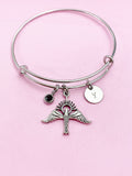 Holy Spirit Dove Charm Bracelet in Silver, Christian Dove Charm, Bird, Dove with Sun Ray Charm, Personalized Gift, Christmas Gift, BN367