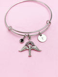 Holy Spirit Dove Charm Bracelet in Silver, Christian Dove Charm, Bird, Dove with Sun Ray Charm, Personalized Gift, Christmas Gift, BN367