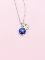 Lapis Lazuli Necklace, Natural Gemstone Jewelry, N3899