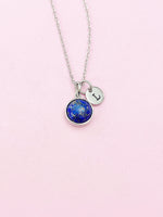 Lapis Lazuli Necklace, Natural Gemstone Jewelry, N3899