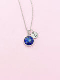 Lapis Lazuli Necklace, Natural Gemstone Jewelry, N3899