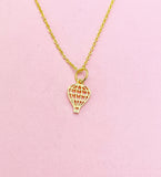 Gold Hot Air Balloon Necklace, N2341