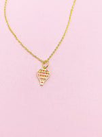 Gold Hot Air Balloon Necklace, N2341