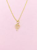 Gold Hot Air Balloon Necklace, N2341