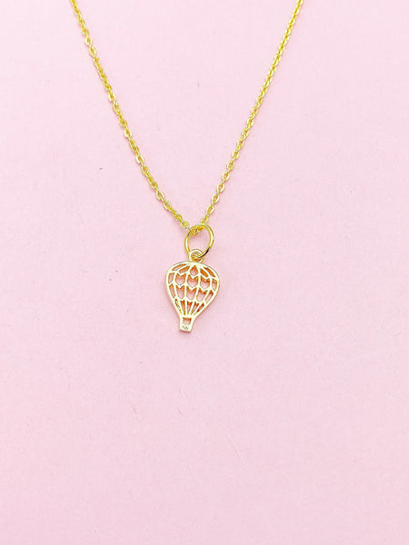 Gold Hot Air Balloon Necklace, N2341