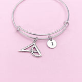 Protractor Triangle Ruler Bracelet, Necklace Keychain in Option, Architect Gifts, AN767