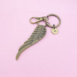 Guardian Angel Wing Keychain in Bronze, N1107