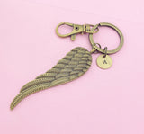 Guardian Angel Wing Keychain in Bronze, N1107