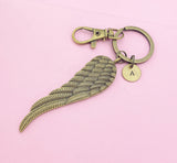 Guardian Angel Wing Keychain in Bronze, N1107