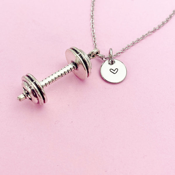 Dumbbell Necklace in Silver, N5594