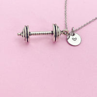 Dumbbell Necklace in Silver, N5594